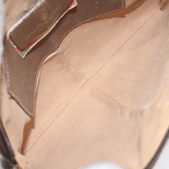 GUCCI GG Supreme Web Sherry Line Bag PVC Beige Gold - Picture 13 of 16